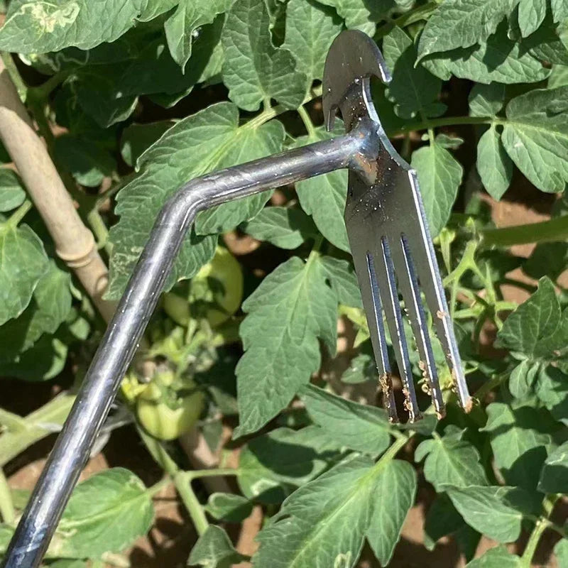 Weeding Artifact Tool – Steel 4-Tooth Hand Weed Puller for Garden
