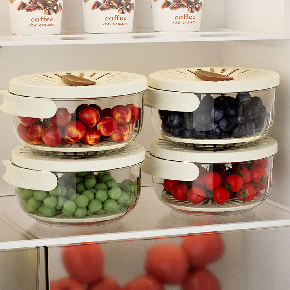 Drain Basket with Lid – Fruit & Rice Washer, Storage Bowl with Handle