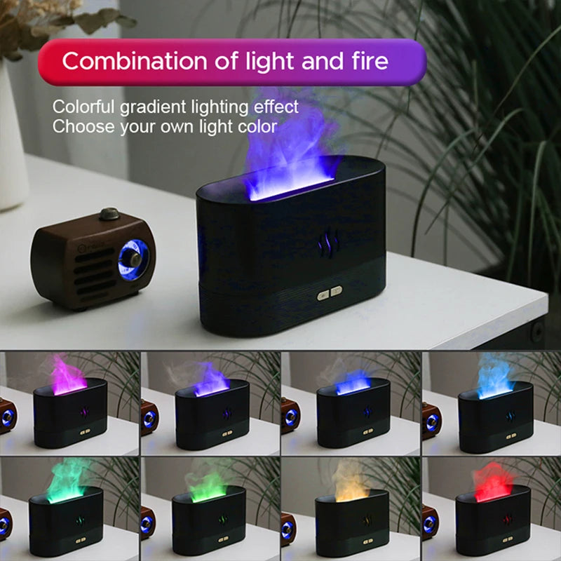 Aroma Flame Mist Lamp – Cool Air Diffuser & Humidifier