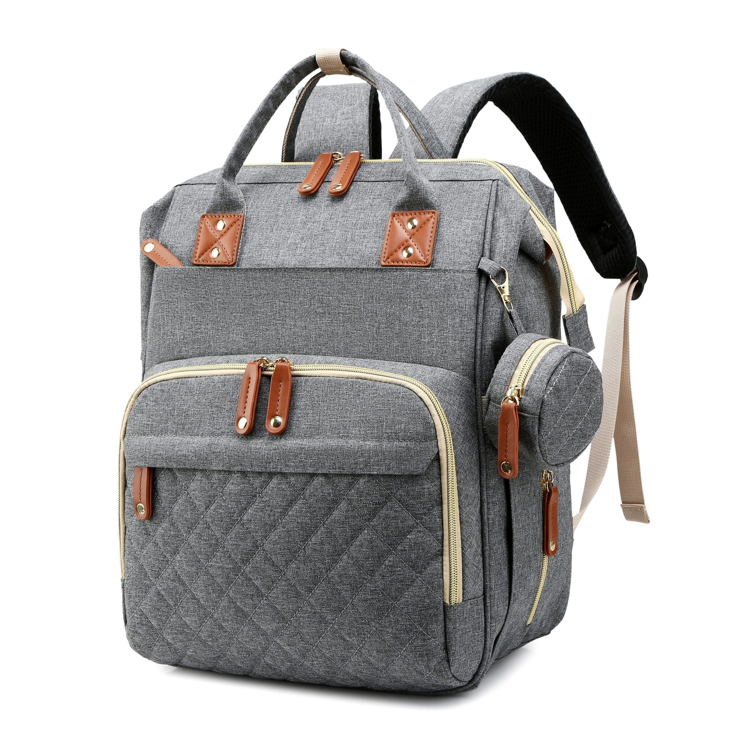 Shopeiz Multifunctional Diaper Bag Backpack with Changing Station