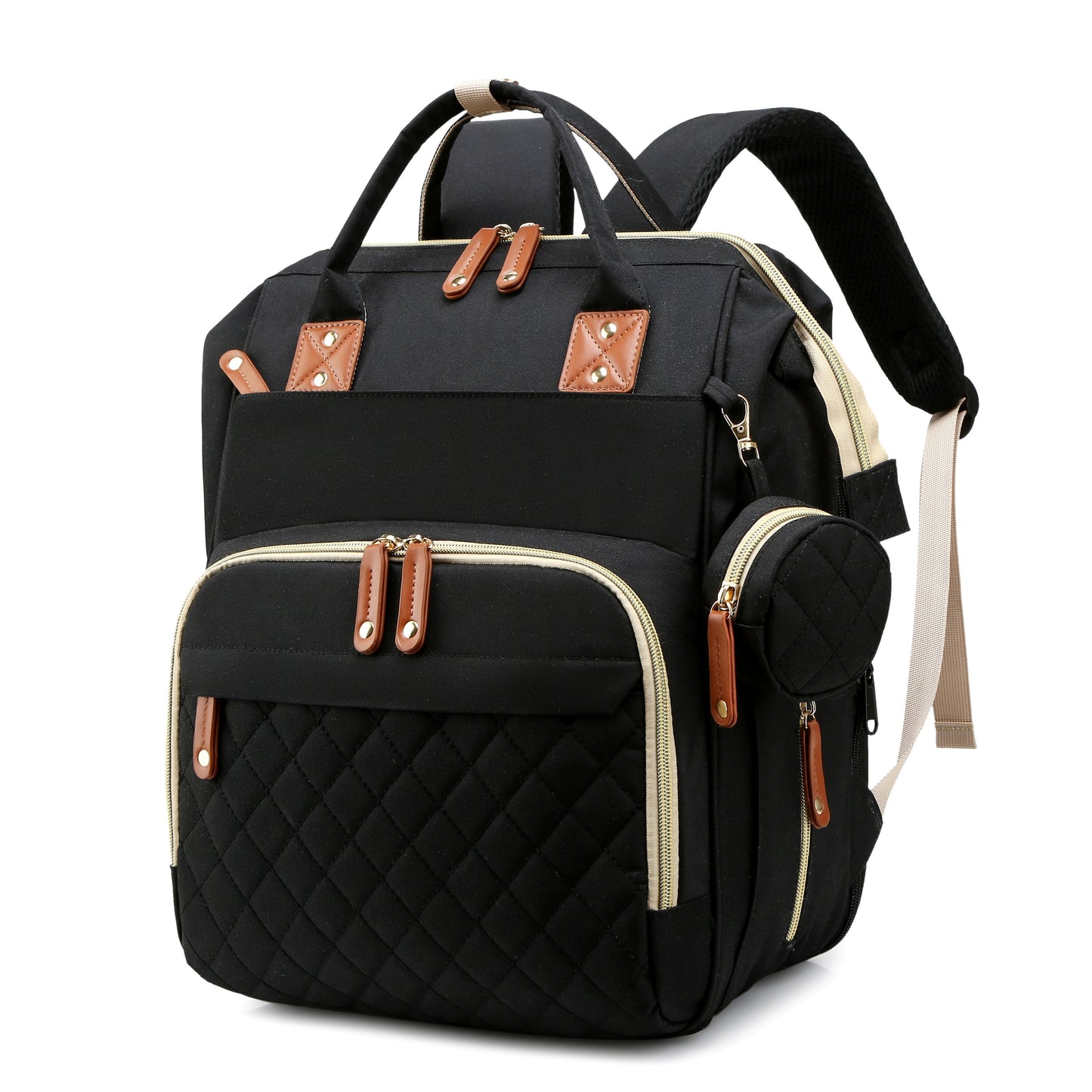 Shopeiz Multifunctional Diaper Bag Backpack with Changing Station