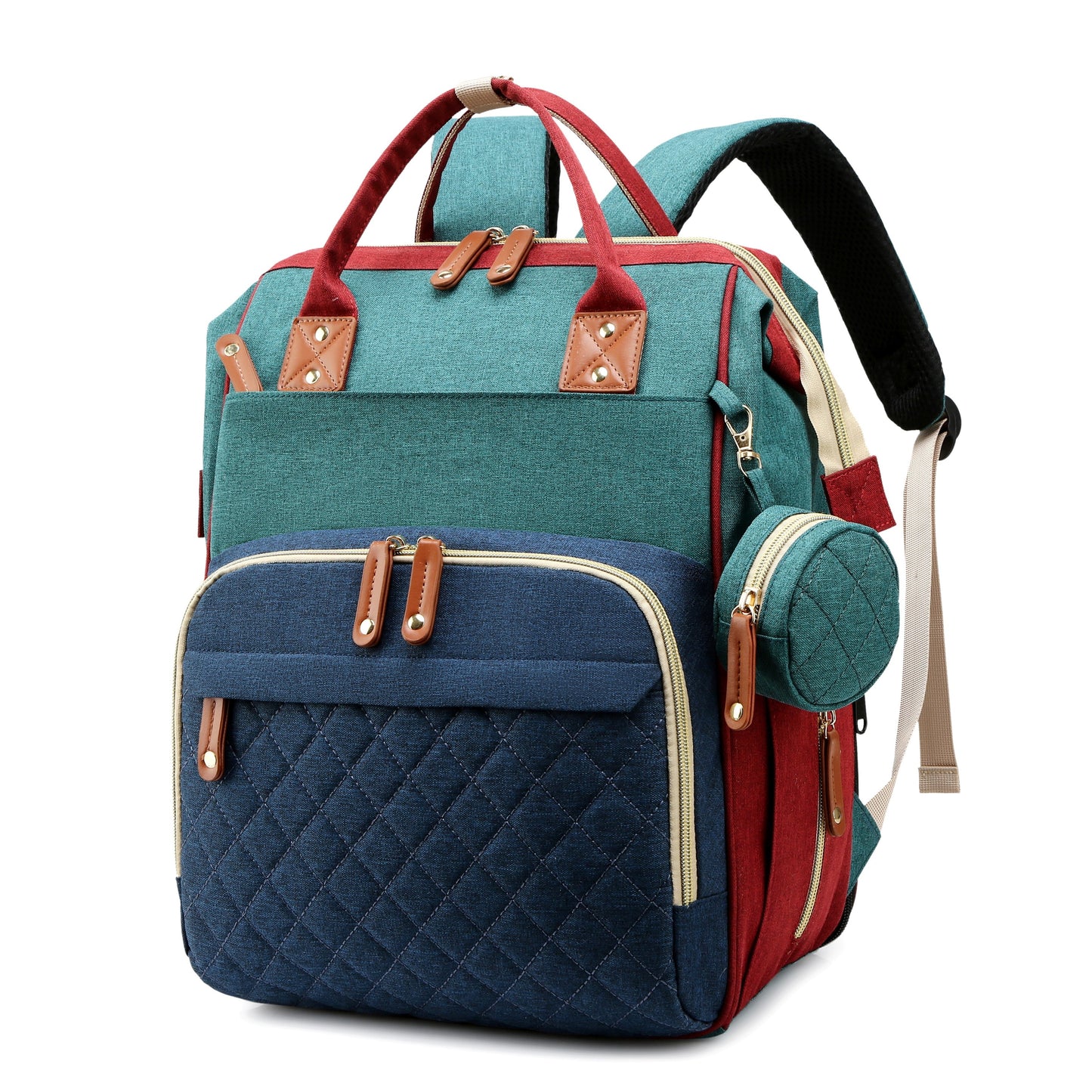 Shopeiz Multifunctional Diaper Bag Backpack with Changing Station