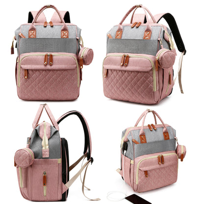 Shopeiz Multifunctional Diaper Bag Backpack with Changing Station