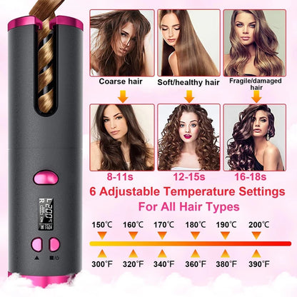 Cordless Auto Hair Curler