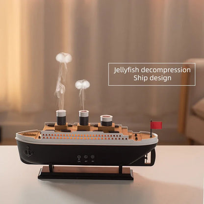 Titanic Ship Model Aromatherapy Humidifier with Remote Control