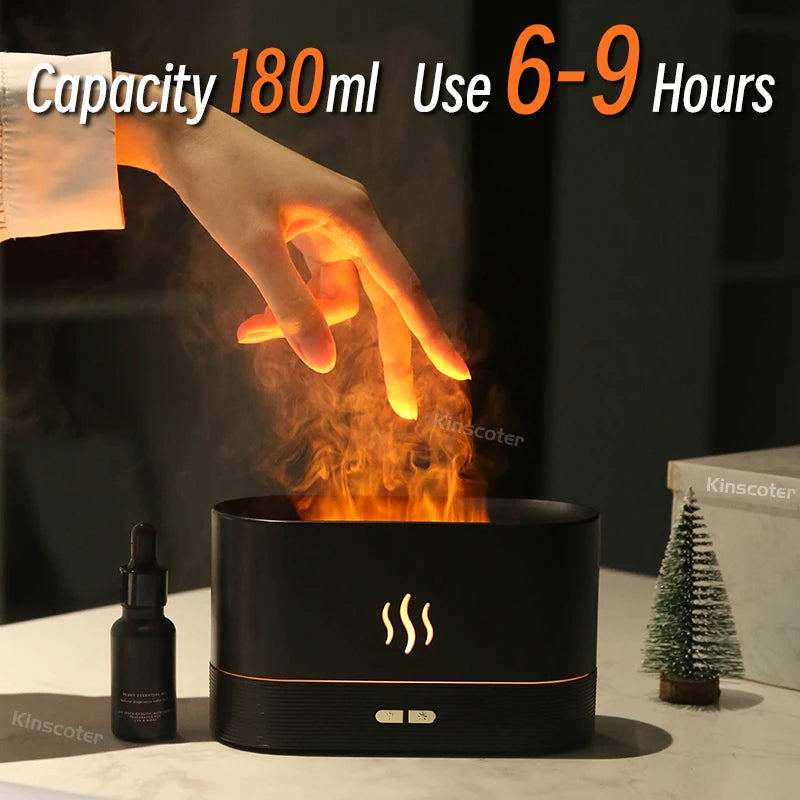 Aroma Flame Mist Lamp – Cool Air Diffuser & Humidifier