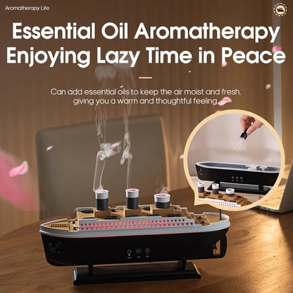 Titanic Ship Model Aromatherapy Humidifier with Remote Control