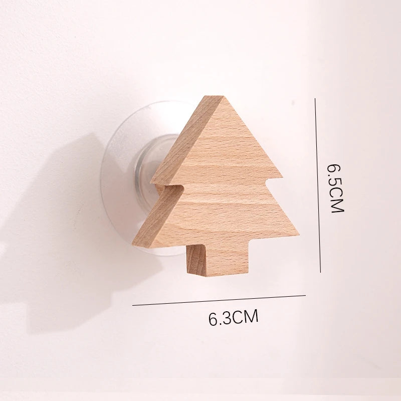 1pc Cute Wood Wall Hook – Animal Design Accent