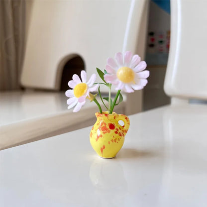 Mini Ceramic Fridge Magnet Vase