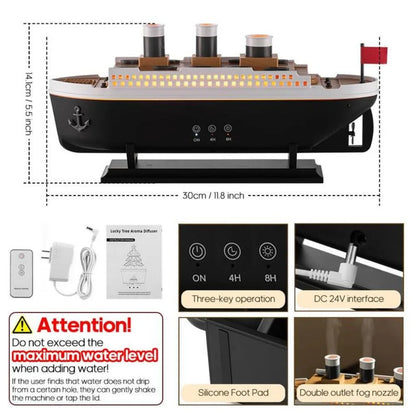Titanic Ship Model Aromatherapy Humidifier with Remote Control