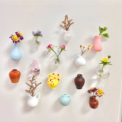 Mini Ceramic Fridge Magnet Vase