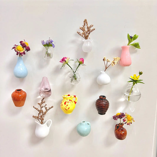 Mini Ceramic Fridge Magnet Vase