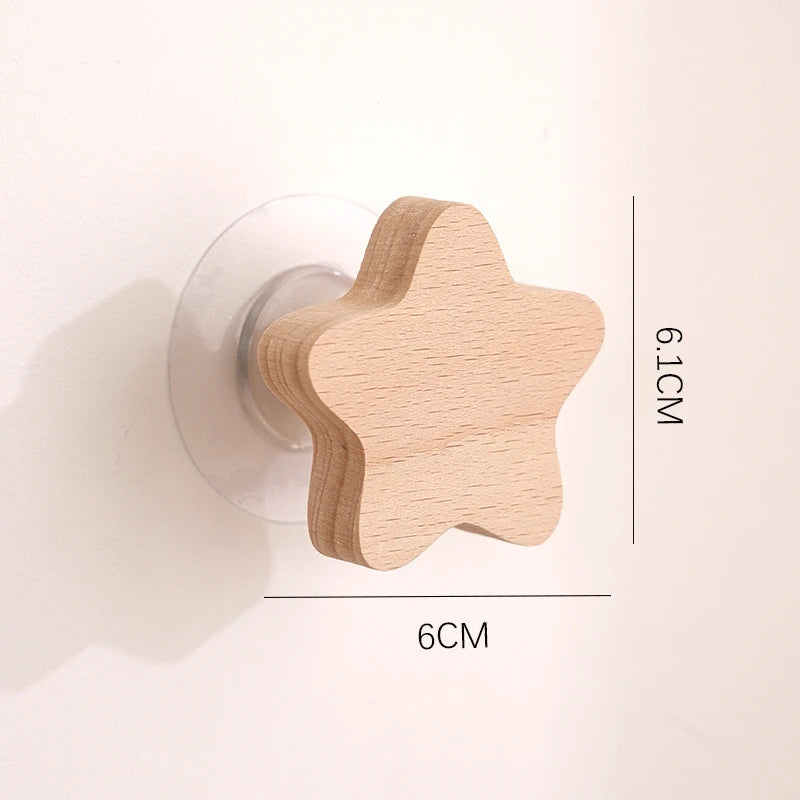 1pc Cute Wood Wall Hook – Animal Design Accent
