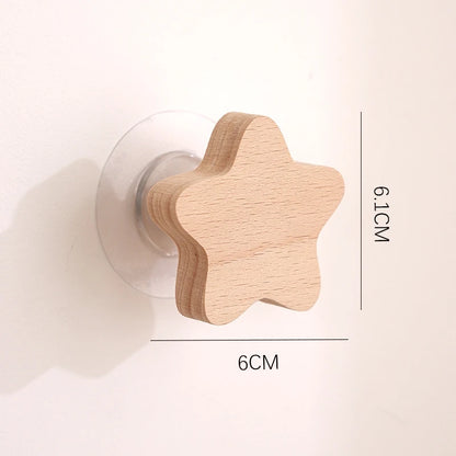 1pc Cute Wood Wall Hook – Animal Design Accent