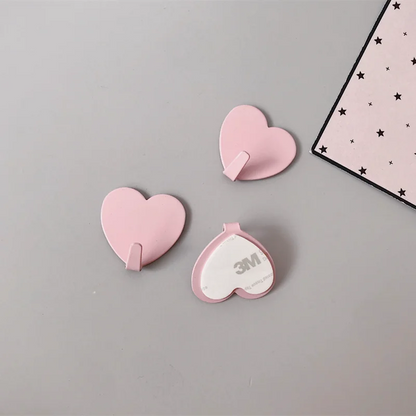 Heart Clip Wall Hooks – No-Drill Hanging Solution