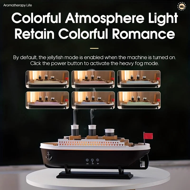 Titanic Ship Model Aromatherapy Humidifier with Remote Control