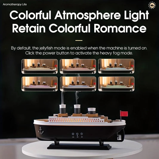 Titanic Ship Model Aromatherapy Humidifier with Remote Control