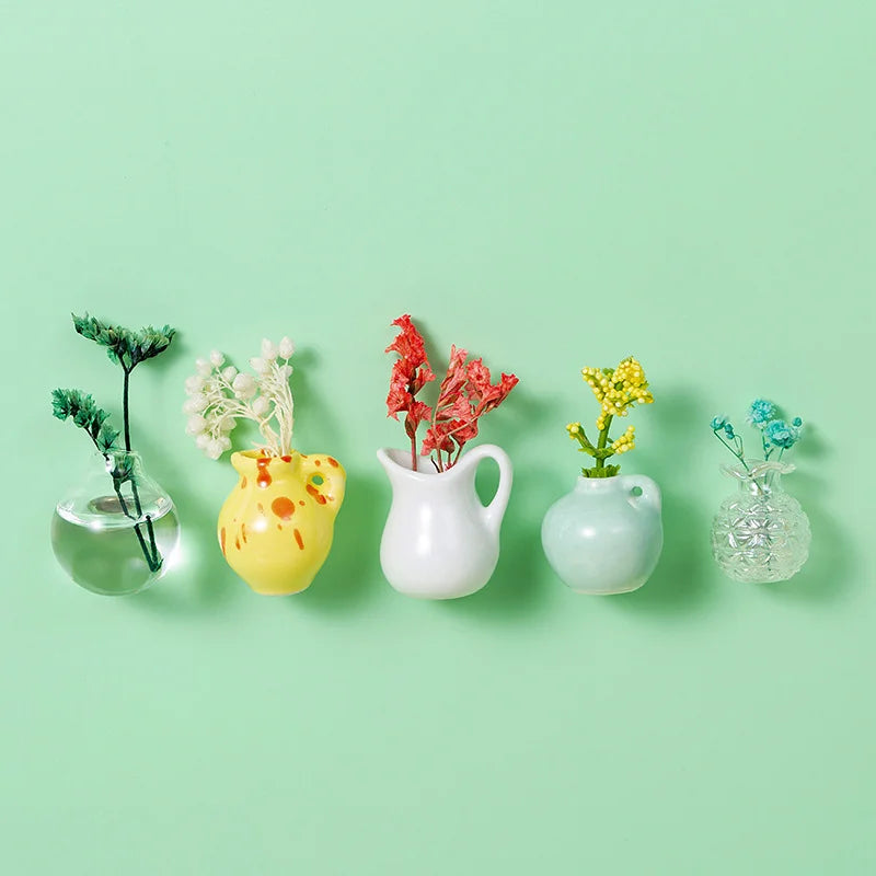 Mini Ceramic Fridge Magnet Vase