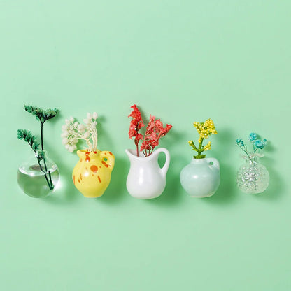 Mini Ceramic Fridge Magnet Vase