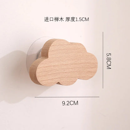 1pc Cute Wood Wall Hook – Animal Design Accent