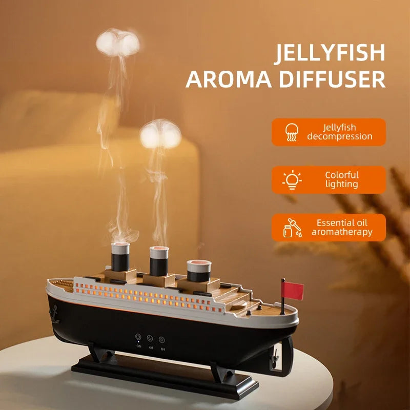 Titanic Ship Model Aromatherapy Humidifier with Remote Control