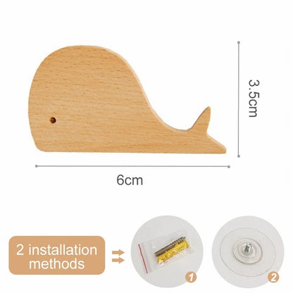 1pc Cute Wood Wall Hook – Animal Design Accent