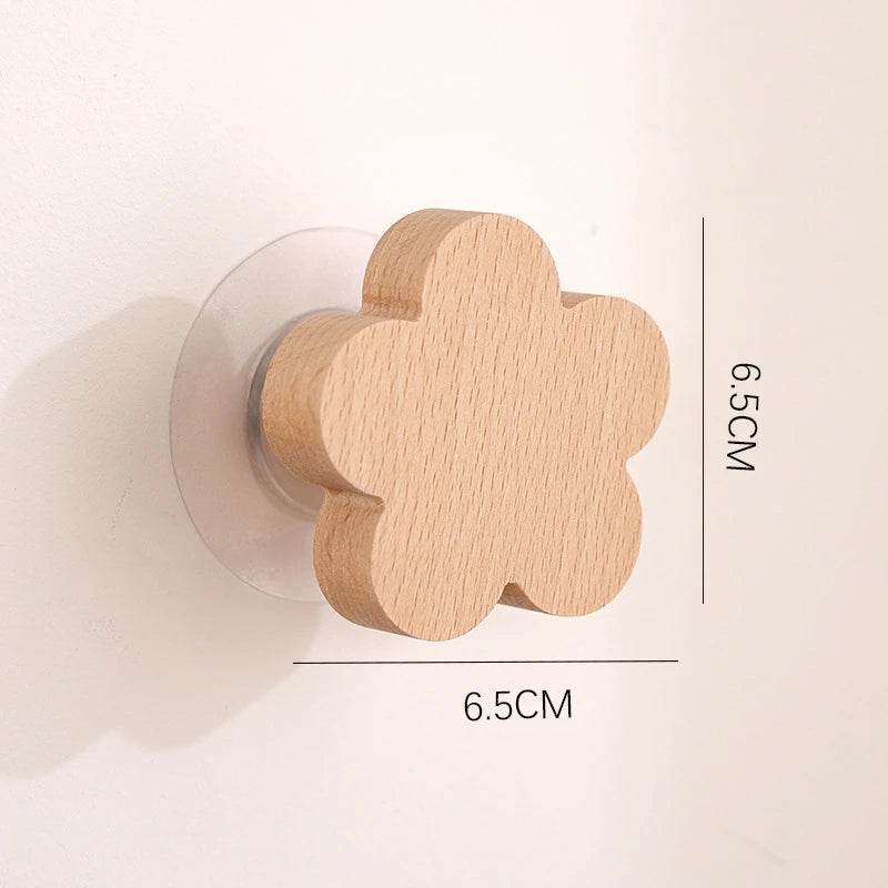 1pc Cute Wood Wall Hook – Animal Design Accent
