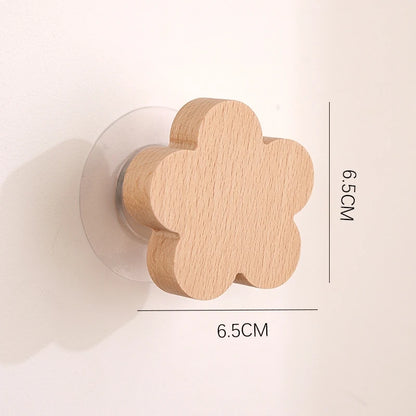 1pc Cute Wood Wall Hook – Animal Design Accent