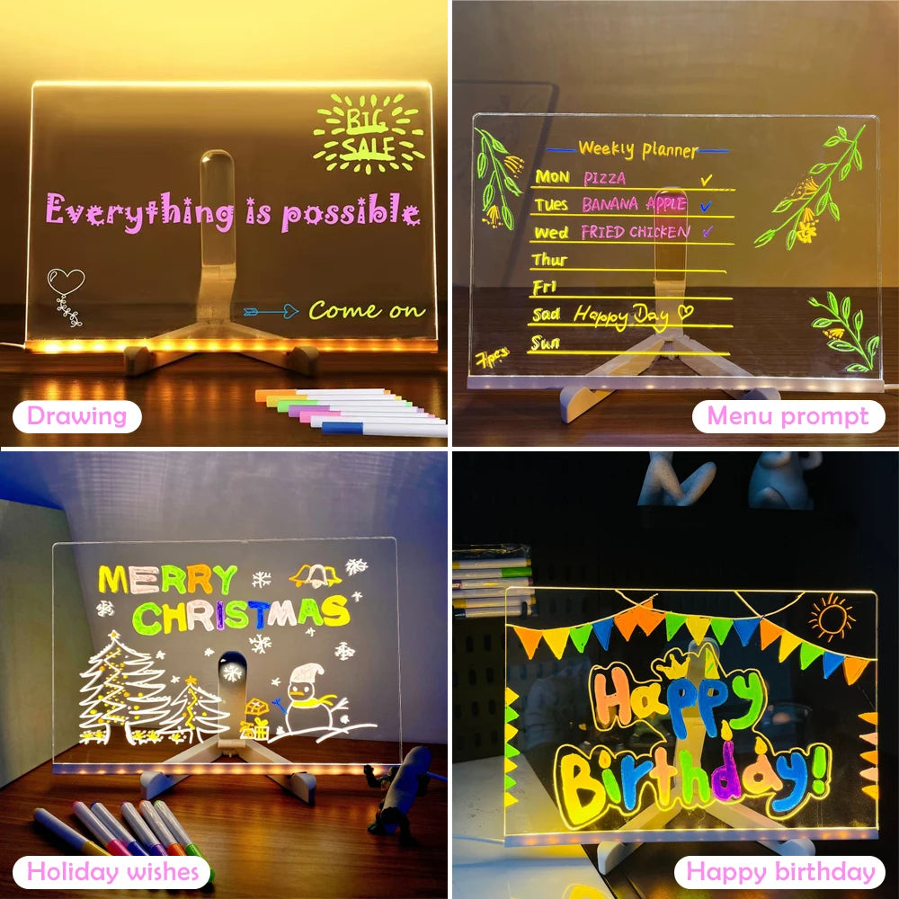 LED Message Board with Night Light