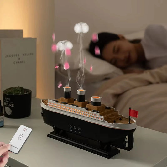 Titanic Ship Model Aromatherapy Humidifier with Remote Control
