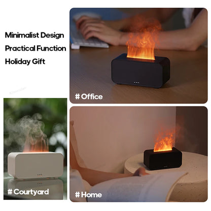 Mini Flame Aromatherapy Humidifier with LED Lights & Timer