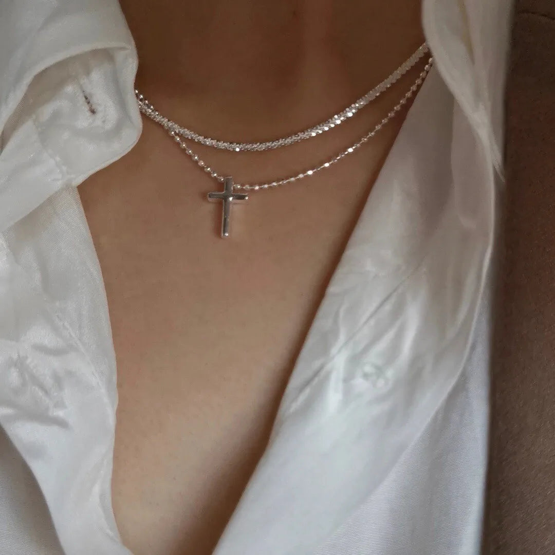 Sparkling Silver Choker Necklaces