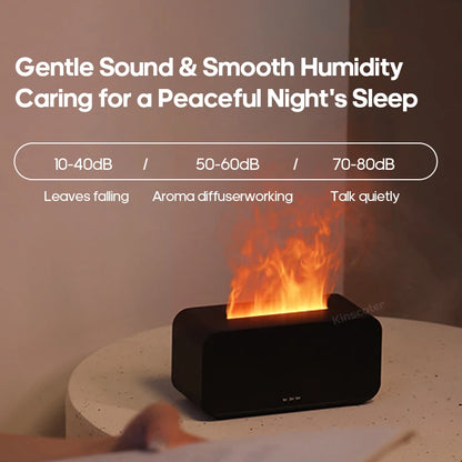 Mini Flame Aromatherapy Humidifier with LED Lights & Timer