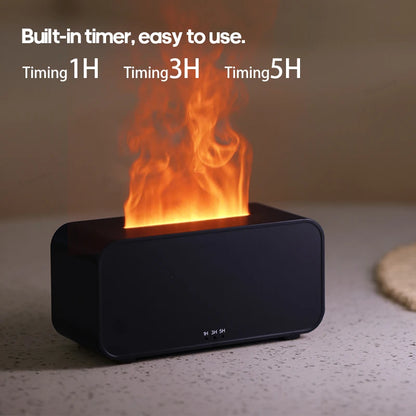 Mini Flame Aromatherapy Humidifier with LED Lights & Timer