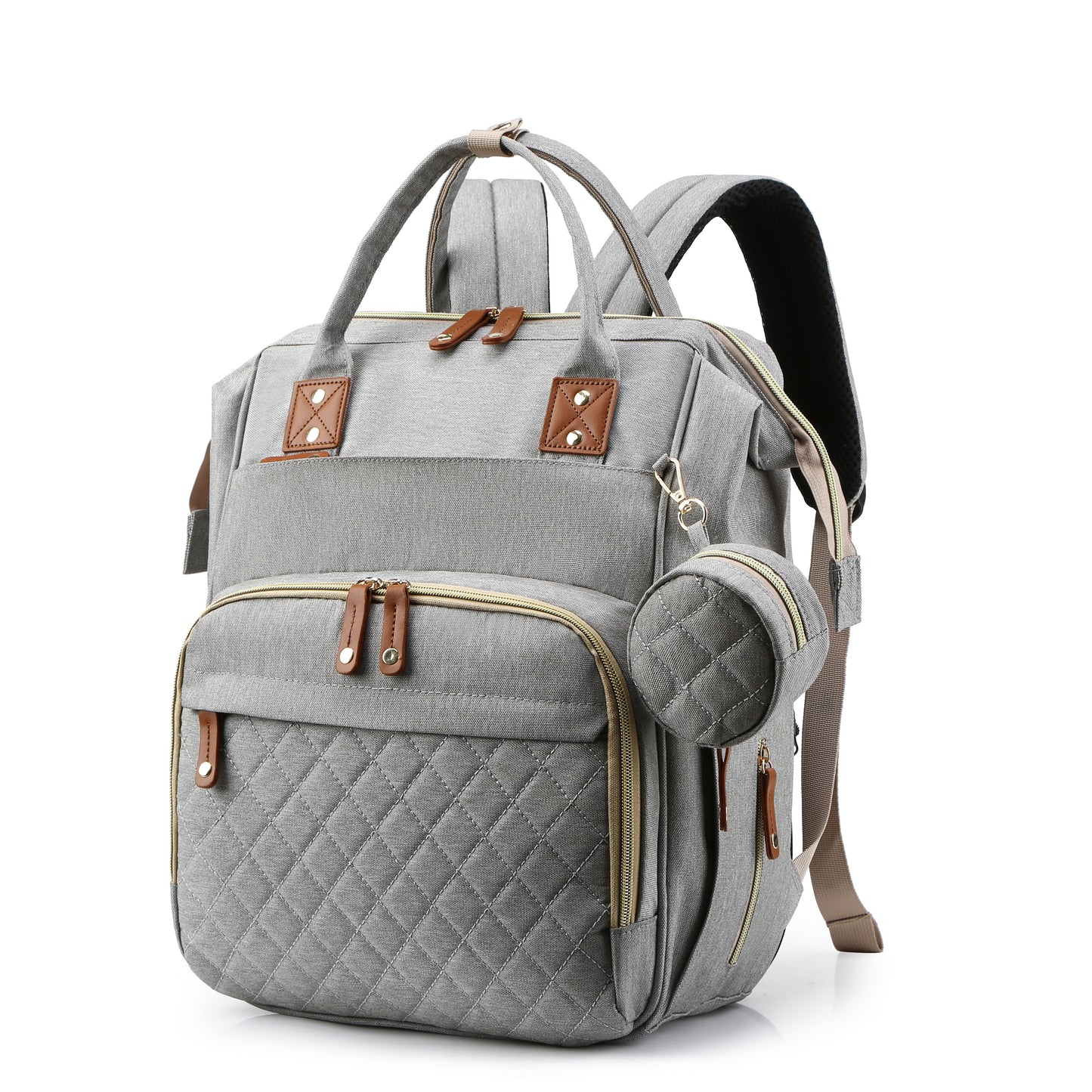 Shopeiz Multifunctional Diaper Bag Backpack with Changing Station
